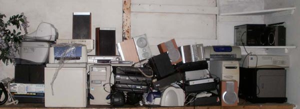 May 10th 2011: first collection of e-waste from Potters Newtown, Powys Council's local recycling facility.