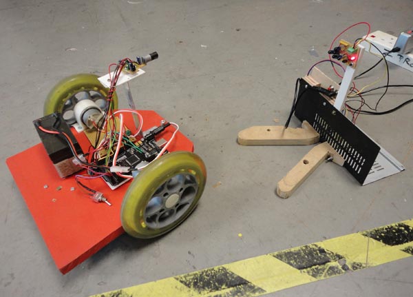 July 5th 2011: recharging station docking experiment with prototype Thingy robot