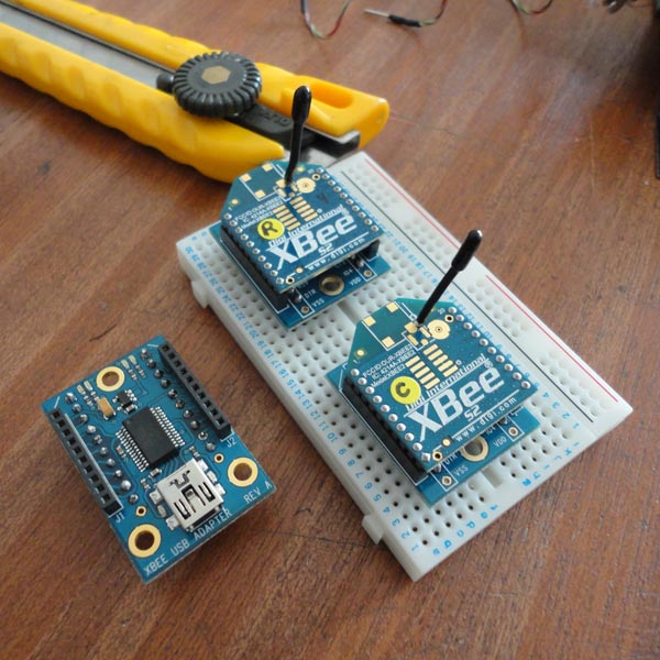 July 28th 2011: radio communication test with xbee modules
