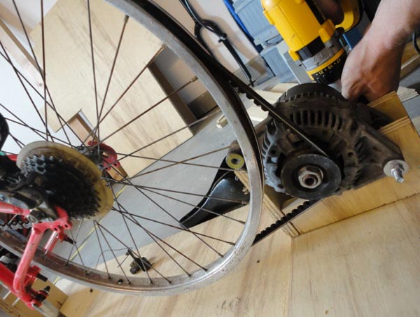 August 12th 2011: pedal generator alternator and belt
