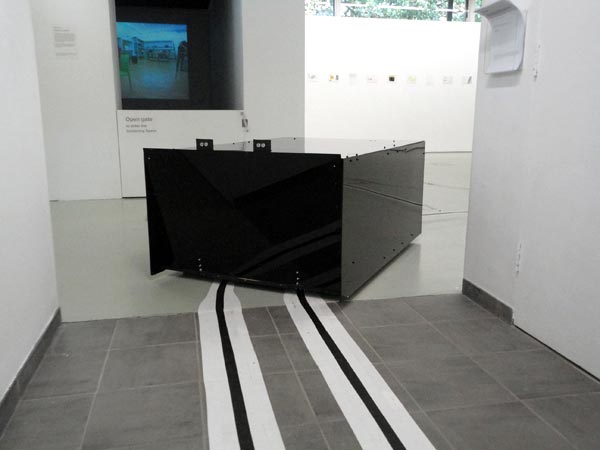 Big Bootloader robot on its track